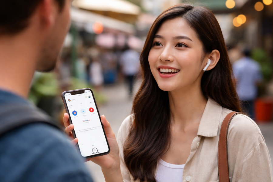Google Translate is the easiest way to communicate with the locals