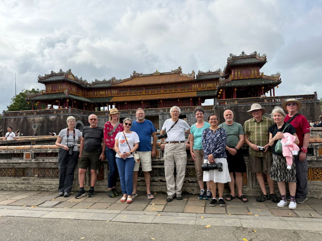 A Group Photo At Imperial Citadel Of Hue