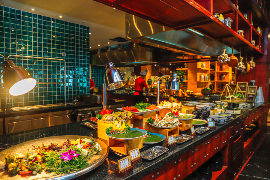 A luxury seaside restaurant serving certified Halal dishes overlooking the beach in Da Nang