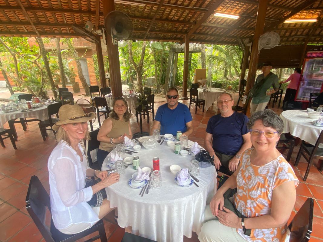 Before A Nice Lunch At The Garden In Mekong River Delta