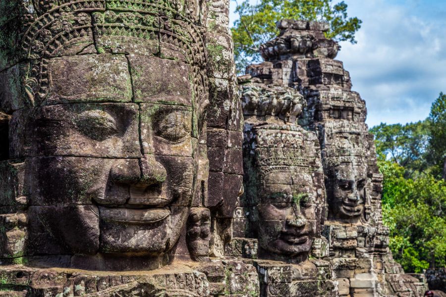 The enigmatic smiling faces of Bayon